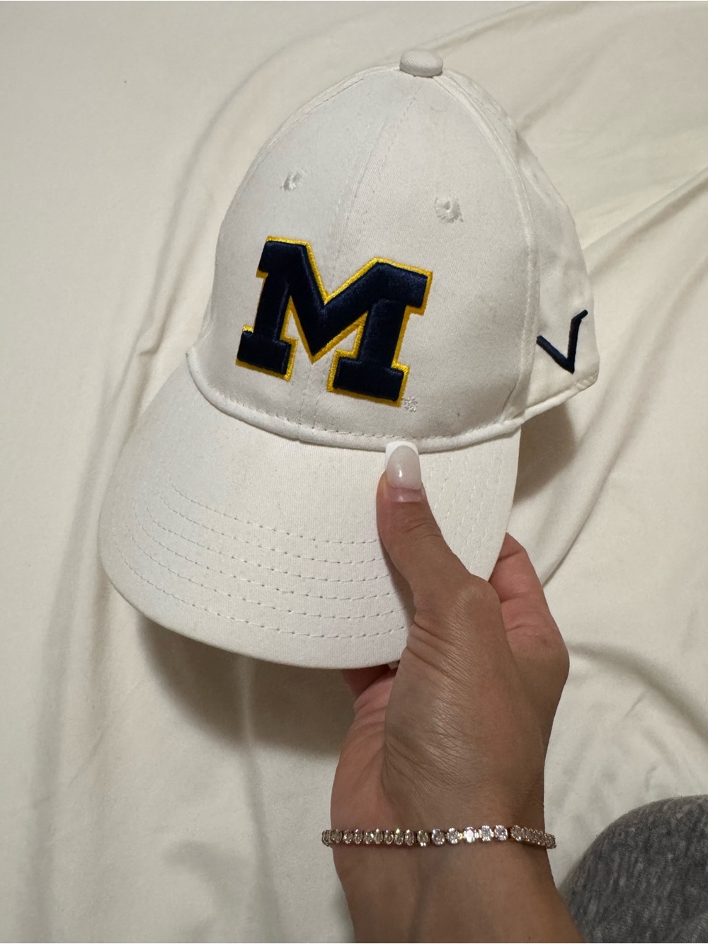 U of M Cap with Navy & Gold 'M' Embroidery